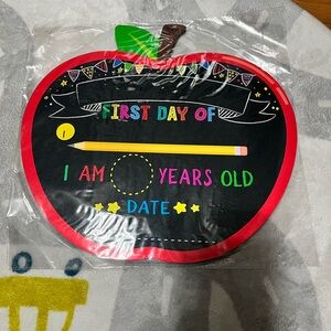 Apple-Shaped First Day & Last Day of School Chalkboard